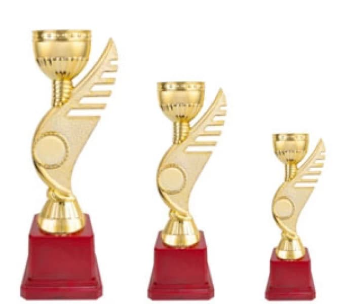 Red Base Trophy TC 9002 Sizes 9.5", 8", 6.5"