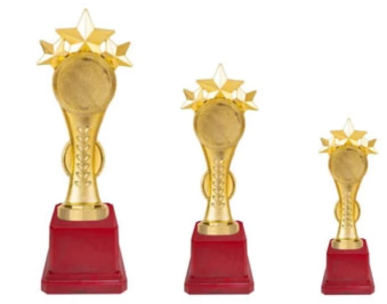 Red Base Trophy TC 9010 Sizes 10.5", 8.5", 7.5"